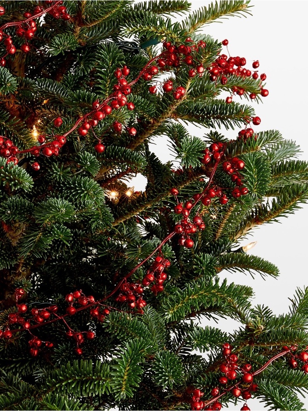 NWT Crate & Barrel Red Jingle Bell Christmas Tree Garland 6 feet